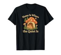 Home is Where The Quiet is Cute Kawaii Hedgehog T-Shirt