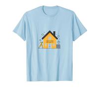 Home is Where The School is Homeschool Mom Education T-Shirt, Men, Baby Blue, S