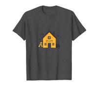 Home is Where The School is Homeschool Mom Education T-Shirt, Men, Dark Heather Grey, S