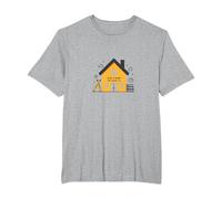 Home is Where The School is Homeschool Mom Education T-Shirt, Men's Big and Tall, Heather Grey, 5X Tall