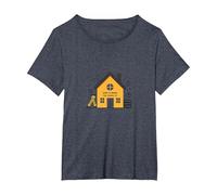 Home is Where The School is Homeschool Mom Education T-Shirt, Women's Plus, Heather Blue, 5X