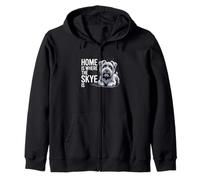 Home is Where The Skye Is Cute Terrier Lover Scottish Dog Zip Hoodie