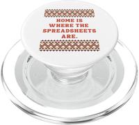 Home is where the Spreadsheets are - cute spreadsheet gifts PopSockets PopGrip for MagSafe