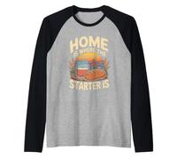 Home is Where The Starter is Sourdough Bread Raglan Baseball Tee