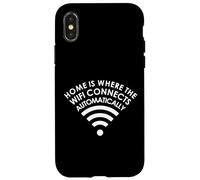 Home Is Where The Wifi Connects Automatically, Funny Wifi Case for iPhone X/XS