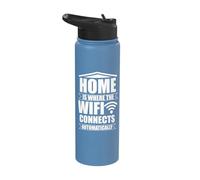 Home is Where the WiFi Connects Automatically Stainless Steel Insulated Water Bottle