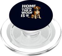 Home Is Where The Woof Is Funny American Foxhound Dog Lover PopSockets PopGrip for MagSafe