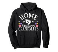 Home Is Wherever Grandma Is Grandkids Grandmother Granny Pullover Hoodie