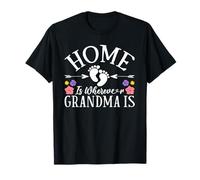 Home is Wherever Grandma is Grandkids Grandmother Granny T-Shirt