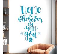 Home is Wherever I'm with You - Family Decal Wall Sticker [Medium] [Sky]