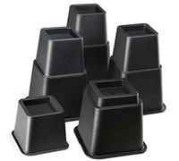 HOME IT Adjustable Bed Risers, Set, 8-inch Bed Riser and Bed Lifts