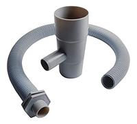 HOME It® Rainwater Diverter Kit Ø75 mm - Includes Rain Collector, 80 cm Hose and Connector - For Water Butt Connection - Light Grey