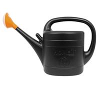 HOME It® Watering Can 10L with Rose - Recycled Plastic - Ergonomic Handle - For Indoor & Outdoor Plants - Black/Orange