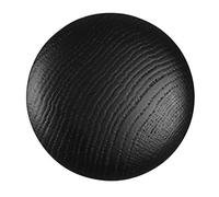 HOME IT® Wooden Knob/Wall Hook Ø75mm - Black Oak, M6 Insert, Includes Wall Plug & Screw, Use as Wall Peg or Cabinet/Drawer Knob, FSC Packaging