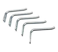 HOME IT® Work Straight Hooks for Tool Board - Steel Tool Pegboard Hooks 3x5 cm - Heavy-Duty Wall Hooks for Garage & Workshop - Includes Screws - 5-Pack