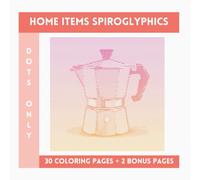 Home Items Spiroglyphics Dots Only: One Color Coloring Book With Unique Ilustraions To Discover