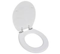 Home Items,WC Toilet Seat MDF Soft Close Lid Simple Design White,Suit Furniture