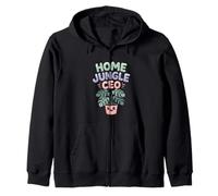 Home Jungle CEO Leafy Plant Lover Zip Hoodie