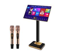 Home Karaoke System, 4K High-definition Touch Screen, with 2 Microphones, Home KTV Song Request Station, Support Mobile Phone Application, 1.1 Million Song Library, Suitable for Home, Bar