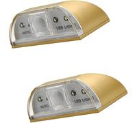 Home Keyhole Light by Battery Operated Auto Sensor Motion Detector Light with 4 LED lamp for Key Hole/Door Lock Kitchen Hallway Stairway (2Pack Gold)