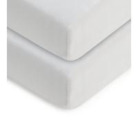 Home Kids Cotton Plain White 2 Pack Fitted Sheets - Cot