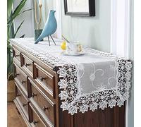Home Kitchen Dining Table Runners Beige Rectangular Lace Cloth Embroidery Table Runner Table Coffee Table Tablecloth TV Cabinet Chest Of Drawers Bedside Table With Dust Cover Towel For Wedding Bridal