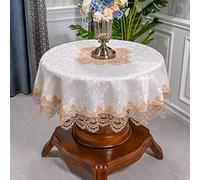 Home Lace Tablecloths Tablecloth Satin Lace Floral Solid Color Table Cloth Cover for Party Wedding Home Decoration Lace Tablecloth For Table Lace Tablecloths Table Covers ( Color : E , Size : 150cm ro
