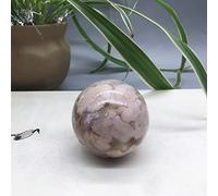 Home Large Size Natural Quartz Crystal Madagascar Cherry Blossom Agate Ball Home Decoration s Reiki (Size : 65-75mm)