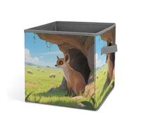Home Laundry Basket Meerkats Next to The Caves Printed Storage Box Suitable for Home Bathroom Bedroom Clothes Storage Box