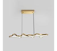 Home LED Dimmable Chandelier Interior Brass Dining Table Pendent Lamp Modern Living Room Adjustable Suspended Light Fixture Personality Studio Ceiling Hanging Light,Hanging Modern Chandelier