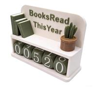 Home Library Reading Counter Display to Help For Readers Stay Accountable and Build Consistent Routines (White)