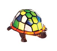 Home Lighting Market AT1 -18cm Turtle Design Tiffany Stained Glass Table Lamp
