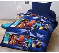 Home Linen Passion Ibiza 2-Piece Duvet Cover Set, 140 x 200 cm, Microfibre, Multi-Coloured: Blue Orange Yellow