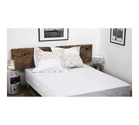 Home Linge Passion 100% Cotton Fitted Sheet - 57 Thread Count - Size 140 x 190 cm - White - 35 cm Deep - Tight Weave - Soft, Breathable, Washable