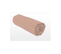 Home Linge Passion Fitted Sheet 160 x 200 cm with 25 cm Corners, 57 Thread Count, Cotton, Powder Pink, Queen