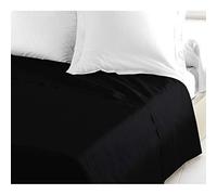 Home Linge Passion 100% Cotton Flat Sheet, Black, Customized