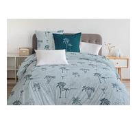 Home Linge Passion 3-Piece Bedding Set 220 x 240 cm 100% Cotton 57 Thread Count, Sea Green & Duck Green, 220x240cm