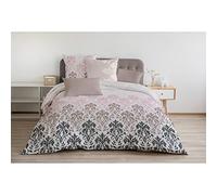Home Linge Passion 3 Piece Duvet Cover Set 100% Cotton 57 Thread Count Double 220 x 240 cm Ochre & Blush Pink Heart Design
