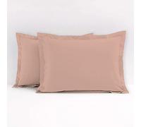 Home Linge Passion 50 x 70 cm - Set of 2 Pillowcases Oxford Finish (Flat Stitched Ruffles) 57 Thread Count Powder Pink 2 Pillowcases Oxford Finish (Flat Stitch) 57 Thread Count HP62708