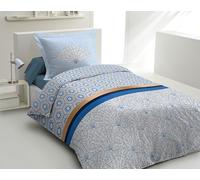 Home Linge Passion | Duvet Cover - 2 Pieces | 100% Cotton - 57 Thread Count | Single - 140 x 200 cm | Luxor Blue
