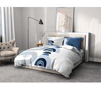 Home Linge Passion | Duvet Cover - 3 Pieces | 100% Cotton - 57 Thread Count | Double - 220 x 240 cm | Lonsdale Blue