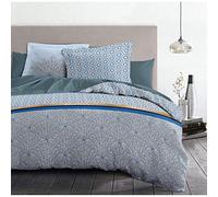 Home Linge Passion | Duvet Cover - 3 Pieces | 100% Cotton - 57 Thread Count | Double - 220 x 240 cm | Louxor Blue