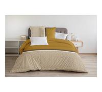 Home Linge Passion | Duvet Cover - 3 Pieces | 100% Cotton - 57 Thread Count | Double - 220 x 240 cm | Tilt Gold