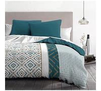Home Linge Passion Ethno Duvet Cover Set 140 x 200 cm Duck Egg Blue