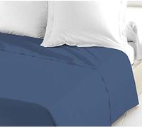 Home Linge Passion |Flat Sheet - 1 Piece | 100% Cotton - 57 Thread Count | 2 People - 240 x 300 cm | Oriental Indigo Blue