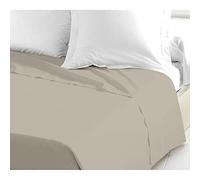 Home Linge Passion Flat Sheet - 1 Piece | 100% Cotton - 57 Thread Count | Single Person - 180 x 290 cm | Cream Beige Ivory