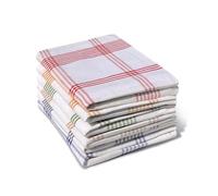 Home Linge Passion Kitchen Tea Towels 100% Cotton (Pack of 6) Size 50 x 70 cm (Blue, Yellow, Green, Red, Beige, Black), Multicolored