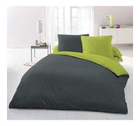 Home Linge Passion - Two-tone Express Microfibre Duvet Cover Set - Grey - 220 x 240 cm