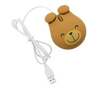 Home Little Bear Wired Gaming Mouse Cute USB Optical Mouse for Laptop Desktop Silent Operation Durable Design for Home Office Use