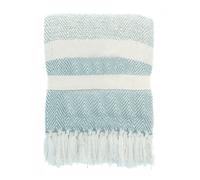 Home & Living Izzy Recycled Throw - Duck Egg - One Size - Duck Egg - 55% Cotton/45% Polyester